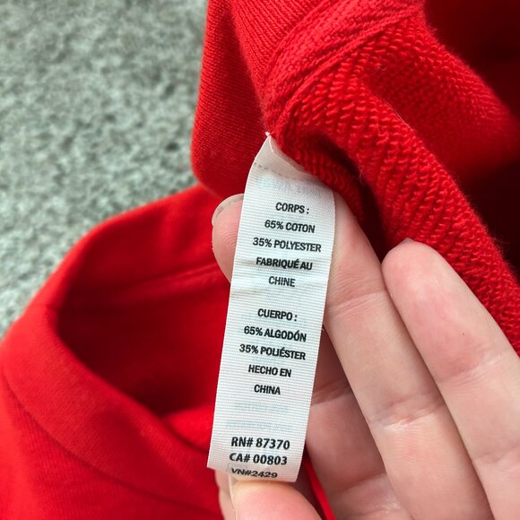 ALO Yoga Suspension Red Pullover Lace Up Sweater - Picture 7 of 9